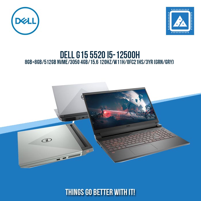DELL G15 5520 I5-12500H/8GB+8GB/512GB NVME/3050 4GB | BEST FOR GAMING AND AUTOCAD LAPTOP