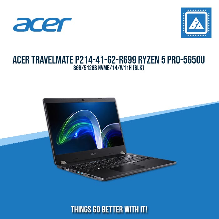 ACER TRAVELMATE P214-41-G2-R699 Ryzen 5 Pro-5650U - Best Laptop for Multitasking and Freelancers