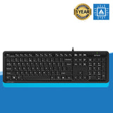 A4TECH FK10 FSTYLER SLEEK MULTIMEDIA COMFORT WIRED KEYBOARD (BLUE)