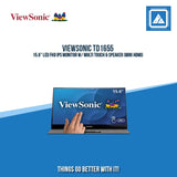 VIEWSONIC TD1655 15.6" LED FHD IPS MONITOR W/ MULTI TOUCH & SPEAKER (MINI HDMI)