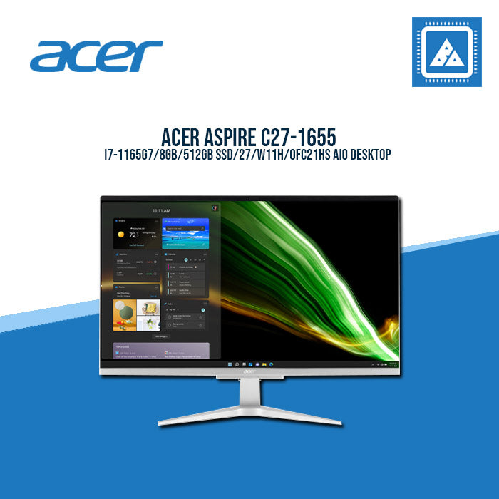 ACER ASPIRE C27-1655 I7-1165G7/8GB/512GB SSD/27/W11H/OFC21HS AIO DESKTOP