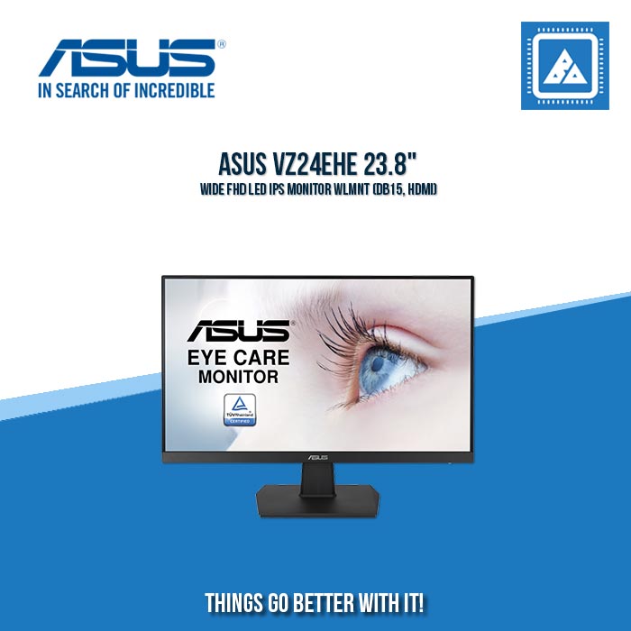 ASUS VZ24EHE 23.8" WIDE FHD LED IPS MONITOR WLMNT (DB15, HDMI)