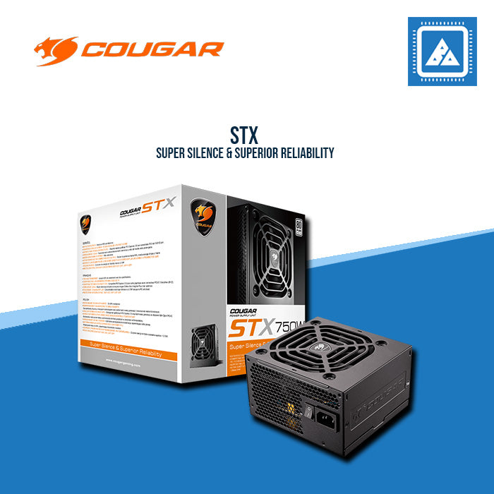 COUGAR STX750 750W 80+ WHITE NON-MODULAR GAMING POWER SUPPLY (ST-750)
