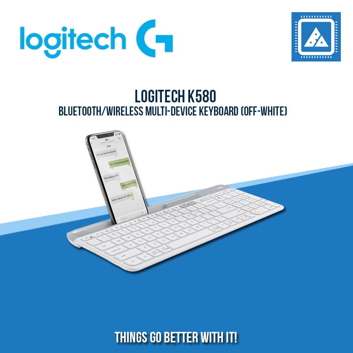LOGITECH BLUETOOTH/WIRELESS MULTI-DEVICE KEYBOARD K580 (OFF-WHITE)
