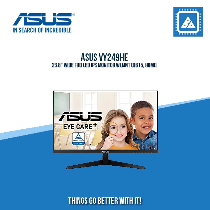 ASUS VY249HE 23.8" WIDE FHD LED IPS MONITOR WLMNT (DB15, HDMI)