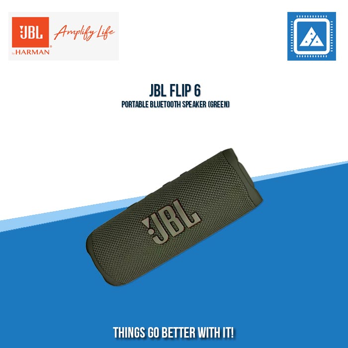 JBL FLIP 6 PORTABLE BLUETOOTH SPEAKER (GREEN)