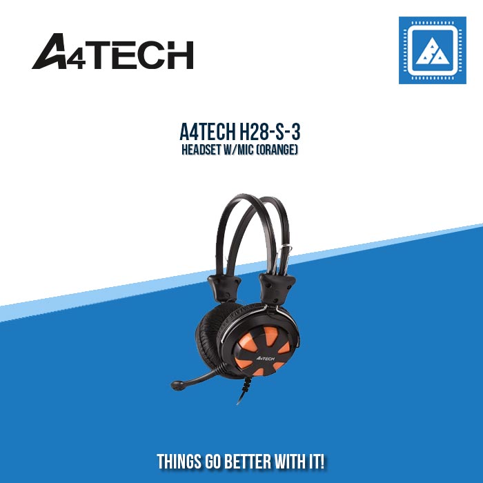 A4TECH H28-S-3 HEADSET W/MIC (ORANGE)