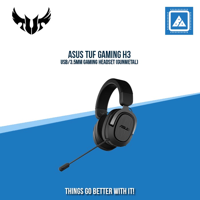 ASUS TUF GAMING H3 USB/3.5MM GAMING HEADSET (GUNMETAL)