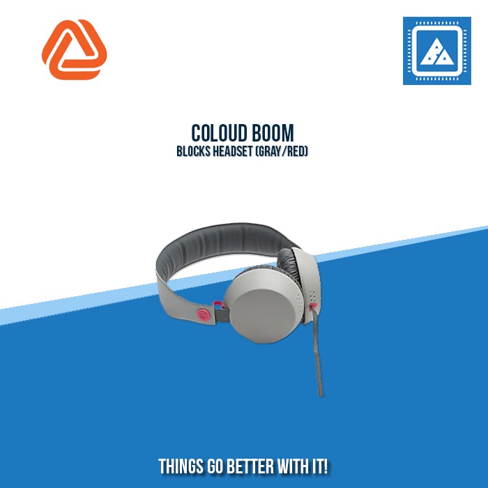 COLOUD BOOM BLOCKS HEADSET (GRAY/RED)