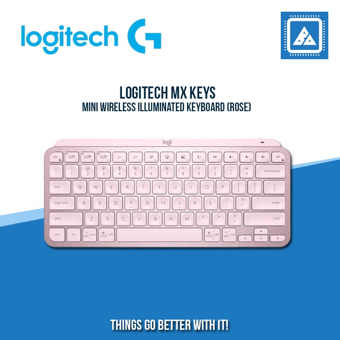 LOGITECH MX KEYS MINI WIRELESS ILLUMINATED KEYBOARD (ROSE)