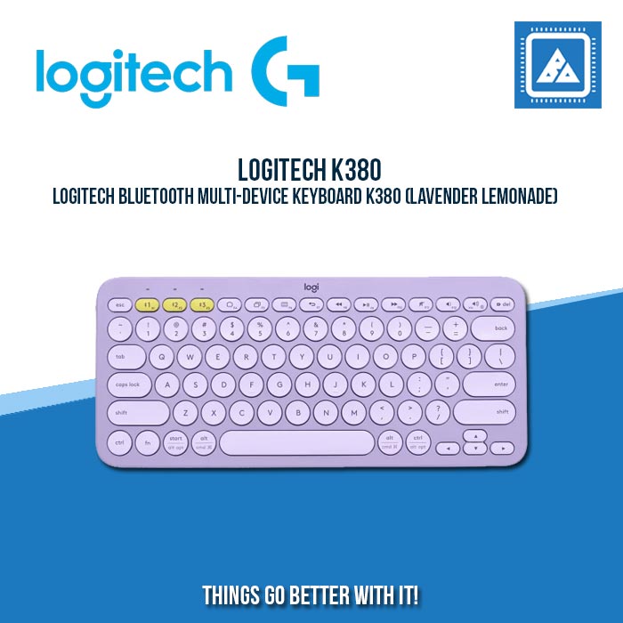 LOGITECH BLUETOOTH MULTI-DEVICE KEYBOARD K380 (LAVENDER LEMONADE)