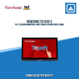 VIEWSONIC TD1630-3 15.6" LED WXGA MONITOR W/ MULTI TOUCH & SPEAKER (DB15, HDMI)