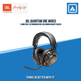 JBL QUANTUM ONE WIRED 3.5MM/USB-C 3D SURROUND OVER-EAR GAMING HEADSET (BLACK)