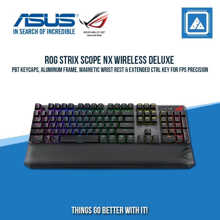 ASUS ROG STRIX SCOPE NX WIRELESS DELUXE RGB MECHANICAL GAMING KEYBOARD (BLUE SWITCH)