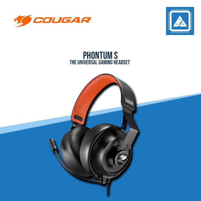 COUGAR PHONTUM S DUAL CHAMBER SYSTEM GAMING HEADSET W/ DETACHABLE MIC 3.5MM