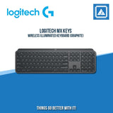 LOGITECH MX KEYS WIRELESS ILLUMINATED KEYBOARD (GRAPHITE)