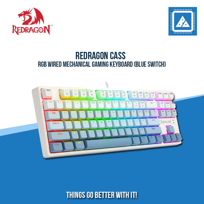 REDRAGON CASS RGB WIRED MECHANICAL GAMING KEYBOARD (BLUE SWITCH)