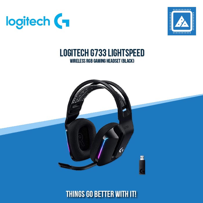 LOGITECH G733 LIGHTSPEED WIRELESS RGB GAMING HEADSET (BLACK)