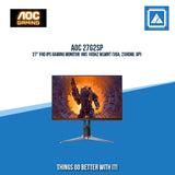 AOC 27G2SP 27" FHD IPS GAMING MONITOR 1MS 165HZ WLMNT (VGA, 2XHDMI, DP)