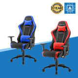 SHARKOON SKILLER SGS2 GAMING CHAIR W/ HEADREST & LUMBAR CUSHION RED | BLUE