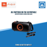 JBL PARTYBOX ON-THE-GO PORTABLE BLUETOOTH SPEAKER W/ WIRELESS MIC (BLACK)