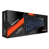 SteelSeries Apex 100 Gaming Keyboard - Tactile & Silent - Blue LED Backlit - Splash Resistant - Media Controls