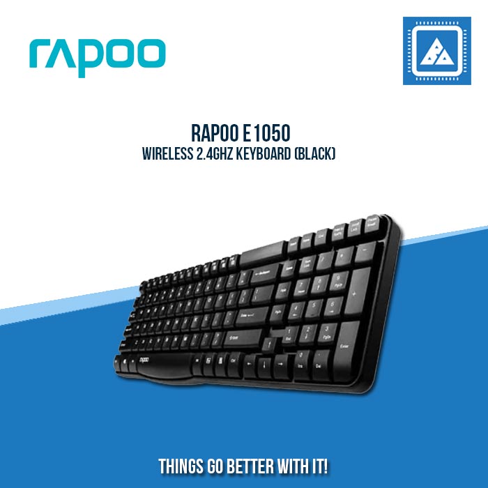 RAPOO E1050 WIRELESS 2.4GHZ KEYBOARD (BLACK)