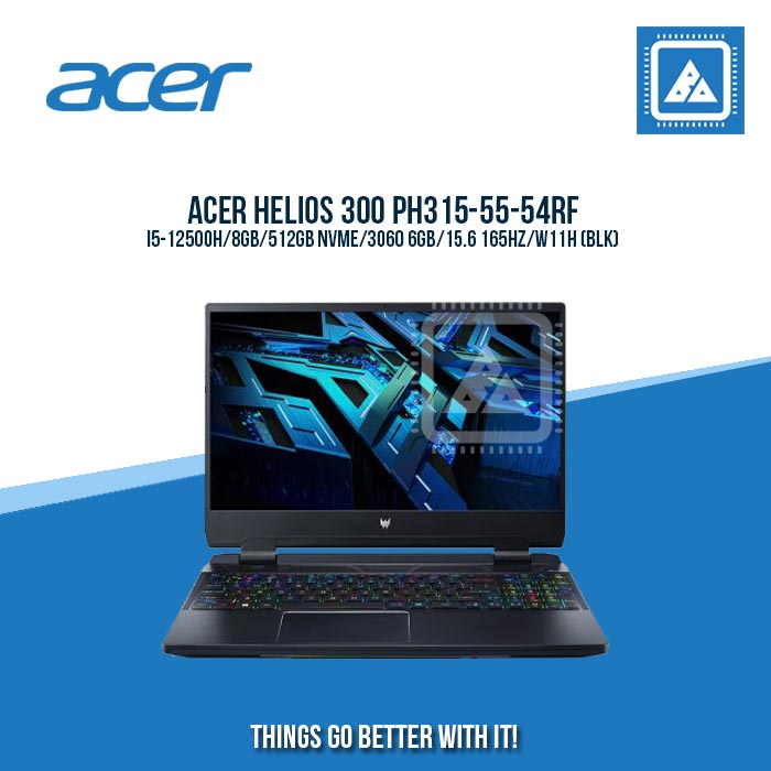 ACER HELIOS 300 PH315-55-54RF I5-12500H/8GB/512GB NVME/3060 6GB | BEST FOR GAMING AND AUTOCAD LAPTOP