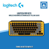 LOGITECH POP KEYS WIRELESS MECHANICAL KEYBOARD BLAST (YELLOW, BLACK)