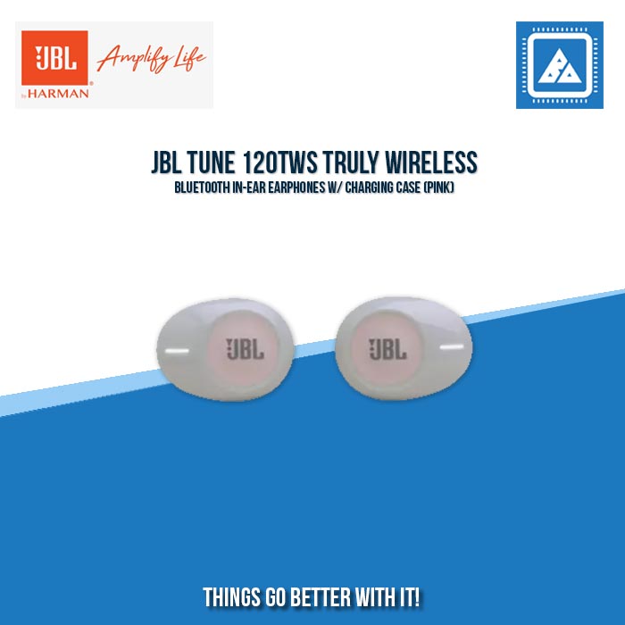 JBL TUNE 120TWS TRULY WIRELESS BLUETOOTH IN-EAR EARPHONES W/ CHARGING CASE (PINK)