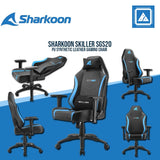 SHARKOON SKILLER SGS20 PU SYNTHETIC LEATHER GAMING CHAIR (blue.grey,red)