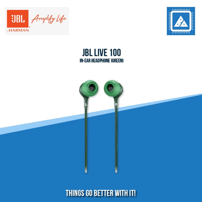 JBL LIVE 100 IN-EAR HEADPHONE (GREEN)