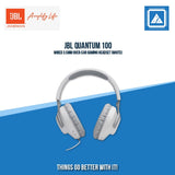 JBL QUANTUM 100 WIRED 3.5MM OVER-EAR GAMING HEADSET (WHITE)