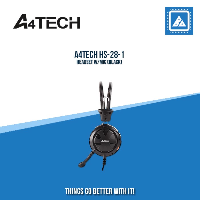 A4TECH HS-28-1 HEADSET W/MIC (BLACK)