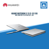 HUAWEI MATEBOOK D 15 I3-10110U | 8GB RAM | 256GB SSD | 15.6" | W10H (SLV)