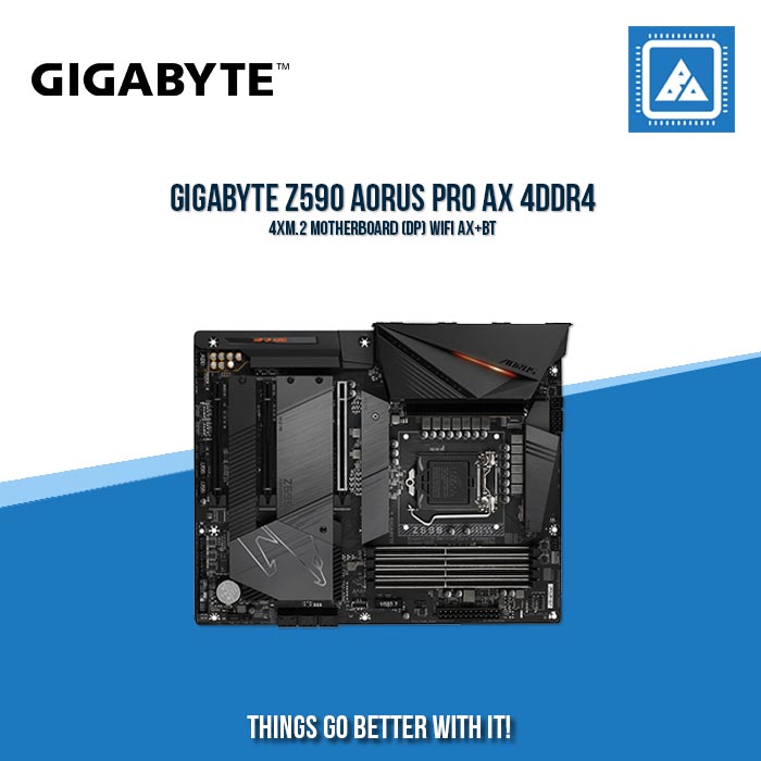 GIGABYTE Z590 AORUS PRO AX 4DDR4 4XM.2 MOTHERBOARD (DP) WIFI AX+BT