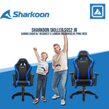 SHARKOON SKILLER SGS2 JR GAMING CHAIR W/ HEADREST & LUMBAR CUSHION BLUE | GRAY | PINK | RED