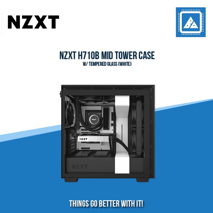 NZXT H710B MID TOWER CASE W/ TEMPERED GLASS (WHITE)