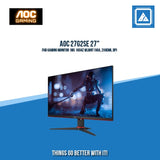 AOC 27G2SE 27" FHD GAMING MONITOR 1MS 165HZ WLMNT (VGA, 2XHDMI, DP)