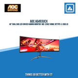 AOC AG493UCX 49" DUAL QHD LED CURVED GAMING MONITOR 1MS 120HZ (HDMI, DP,TYPE-C, USB3.0)