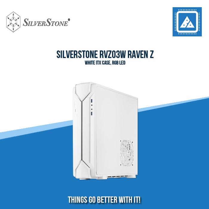 SILVERSTONE RVZ03W RAVEN Z WHITE ITX CASE, RGB LED
