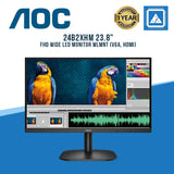 AOC 24B2XHM 23.8" FHD WIDE LED MONITOR WLMNT (VGA, HDMI)