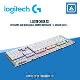 LOGITECH G813 LIGHTSYNC RGB MECHANICAL GAMING KEYBOARD - GL CLICKY (WHITE)