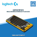 LOGITECH POP KEYS WIRELESS MECHANICAL KEYBOARD BLAST (YELLOW, BLACK)