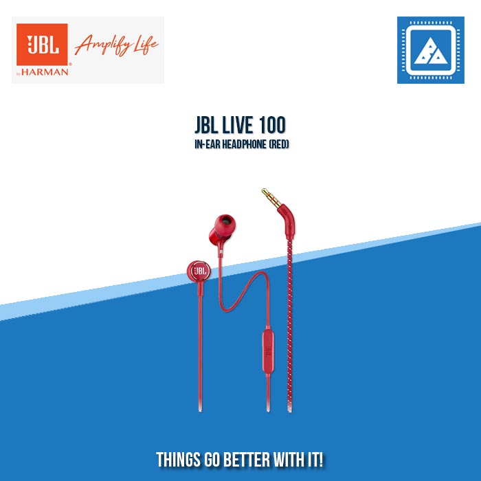 JBL LIVE 100 IN-EAR HEADPHONE (RED)