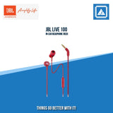 JBL LIVE 100 IN-EAR HEADPHONE (RED)