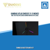 Gamdias Atlas DHD32C 31.5 Inches Wide 1MS Freesync Curved Gaming Monitor upto 240hz