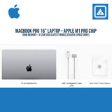 MacBook Pro 16" Laptop - Apple M1 Pro chip - 16GB Memory - 512GB SSD (Latest Model) - Silver/Space Gray