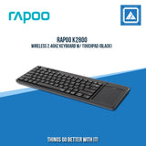 RAPOO K2800 WIRELESS 2.4GHZ KEYBOARD W/ TOUCHPAD (BLACK)