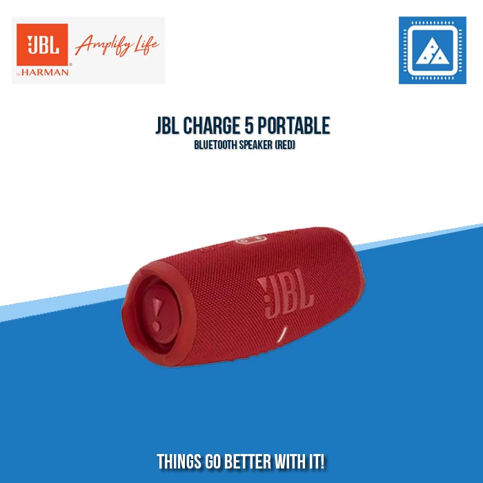 JBL CHARGE 5 PORTABLE BLUETOOTH SPEAKER (RED)